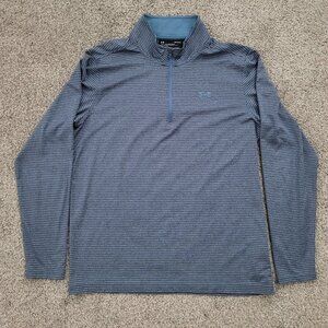 Men's Under Armour Loose  Blue & Grey  Variegated Long Sleeve Shirt Large